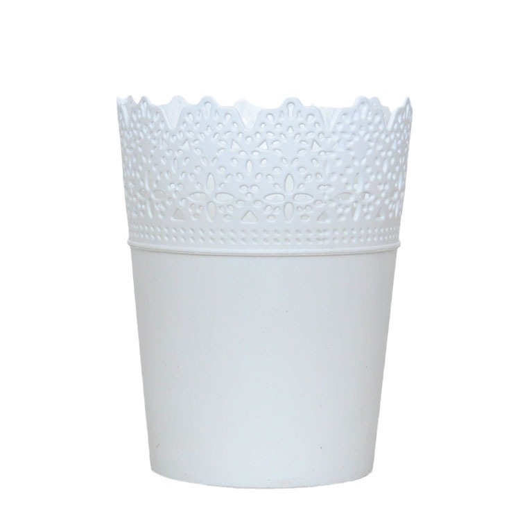 Jardín de flores bonsai decoración piso plástico florero contenedor resina blanco plástico cerca maceta