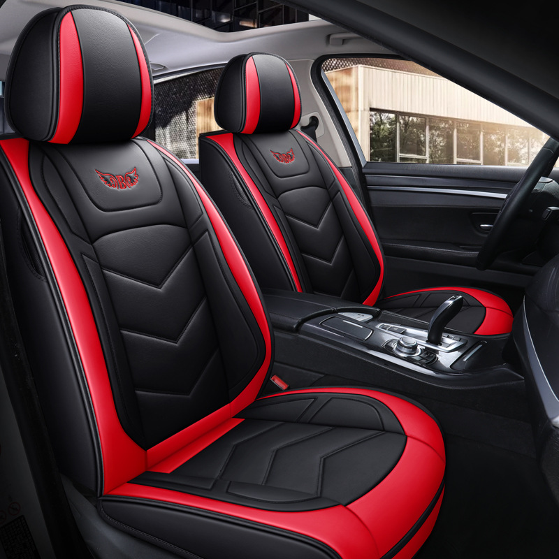 El nuevo cojín de asiento de automóvil de cuero completo para el asiento del conductor y el pasajero Four Seasons Universal Cover es adecuado para el cojín de automóvil universal SUV de cinco plazas