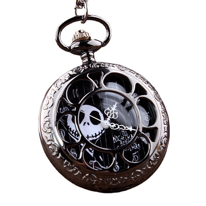 hollow black pumpkin ball mummy literal Christmas night horror theme pocket watch factory outlet_voghion.com