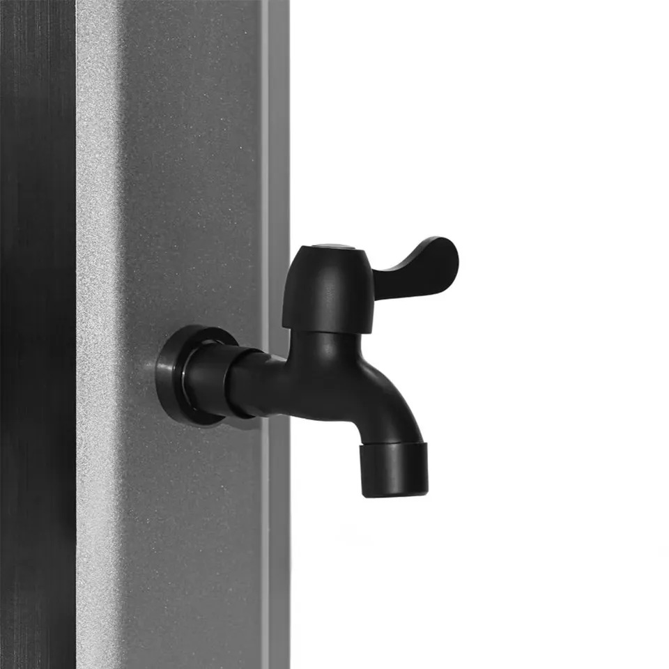 35L nuevo soporte de ducha solar de plata anti-UV ducha solar todos los accesorios negros