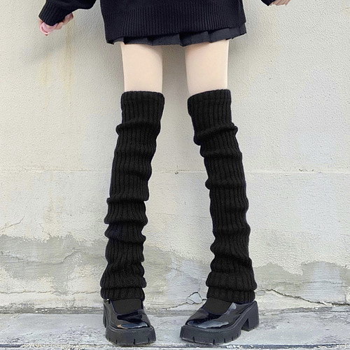 Extended warm knitted long calf socks calf sets jk socks sets for women autumn and winter white Lolita pile socks