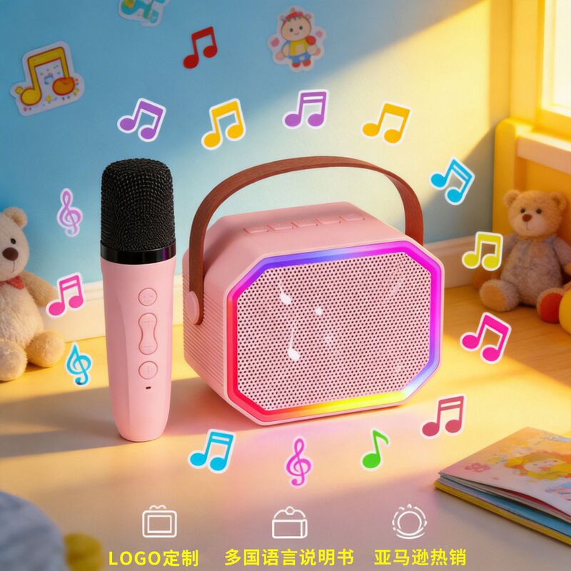 In-Stock Microphone and Speaker Combo with Subwoofer, Wireless Microphone, Colorful K Bluetooth Speaker for Home Singing and Family Karaoke In-Stock Microphone and Speaker Combo with Subwoofer, Wireless Microphone, Colorful K Bluetooth Speaker for Home Singing and Family Karaoke