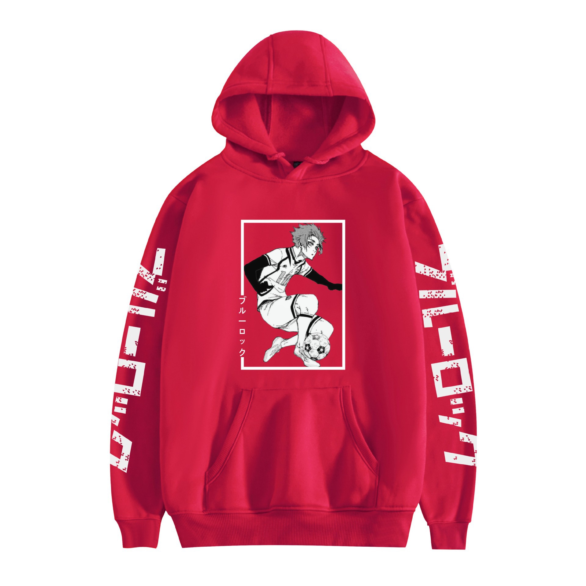 Transfronterizo nuevo estilo BLUE LOCK azul prisión animación periférico hombre suéter con capucha suelto suéter casual mujer