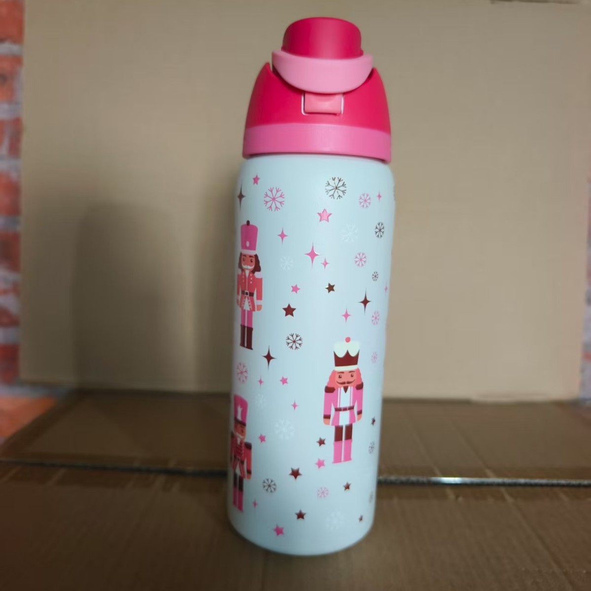 Vaso Aislado de Acero Inoxidable 304 Estilo Owala de Amazon con Asa, Botella de Agua Deportiva, Vaso de Doble Uso, Vaso para Agua, Regalo