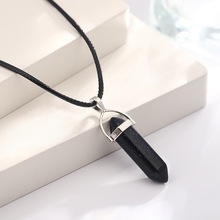 六角柱吊坠项链 欧美跨境流行饰品 情侣款性感锁骨链波西米亚项链