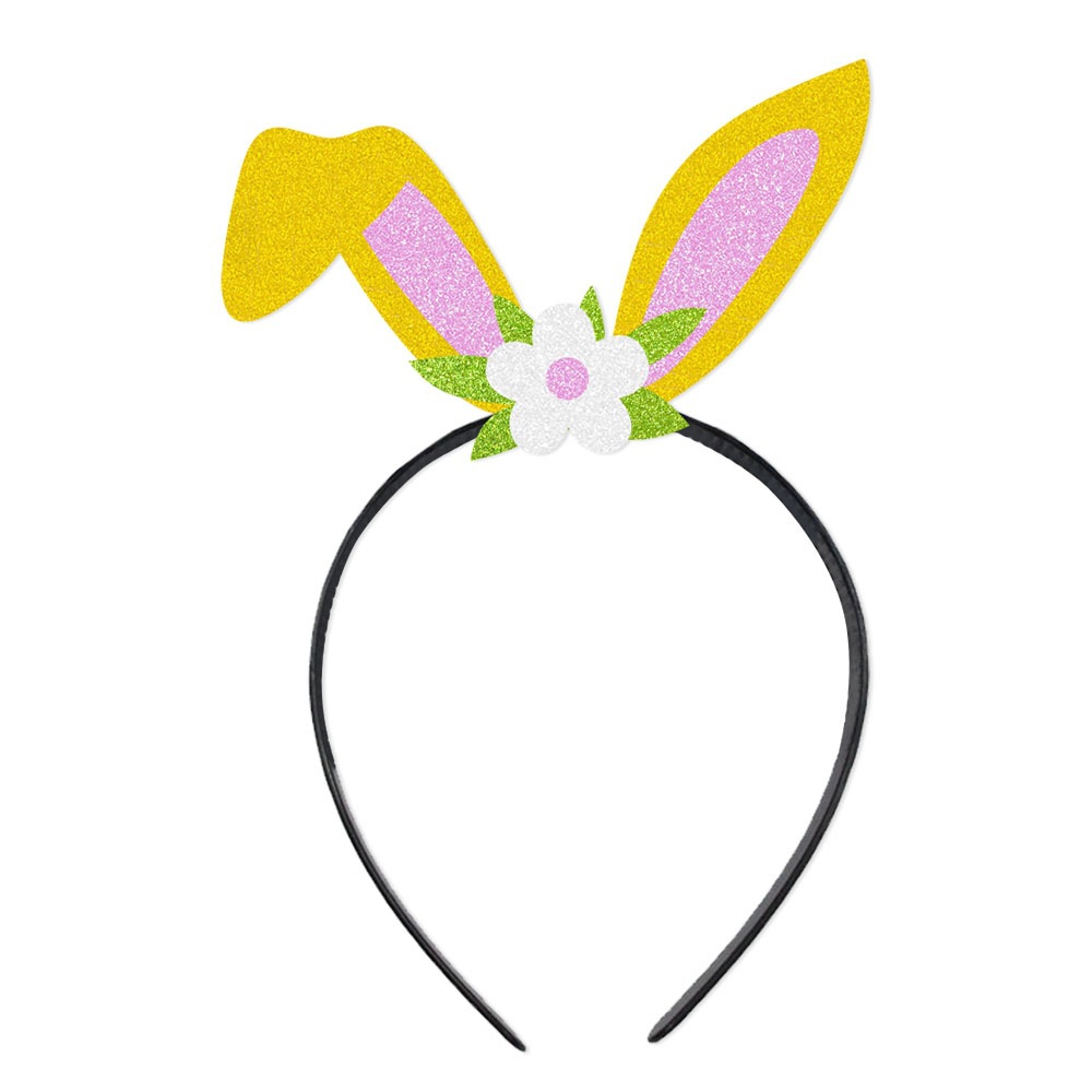 Transfronterizo nuevo huevo de Pascua Tema del partido Decoración Accesorios diadema accesorios para el cabello niños conejo Festival actividad apoyos