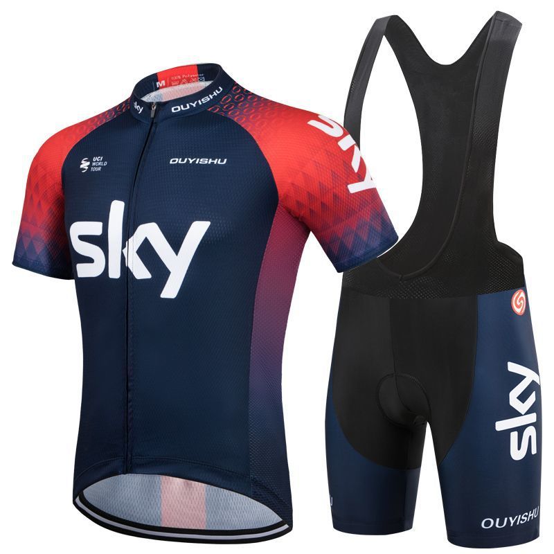 22sky traje corto con correa roja y azul