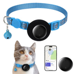 クロスボーダー热い贩売airtagフットプリント首輪airtagペット首輪ベル付きairtag反射首輪