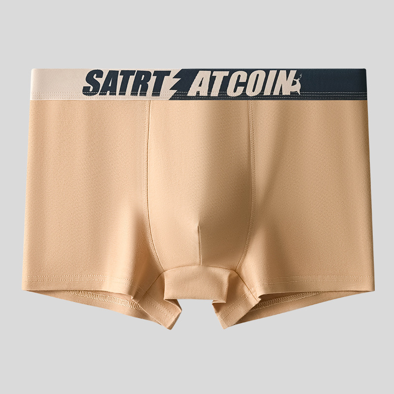 Ropa interior de ropa interior de algodón para hombres, pantalones cuadrados de cintura media de otoño e invierno, pantalones cortos de uso interior, entrepierna de tendencia, pantalones bóxer cómodos para hombres