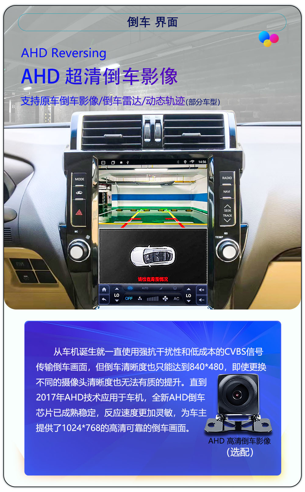 Suitable for 10-20 Toyota Prado 12.1inch Central Control Android Large Vertical Screen Carplay Navigation All-In-One Machine