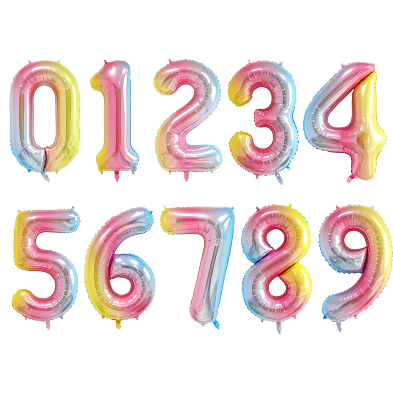 Globos de números en papel de aluminio oro para cumpleaños_voghion.com