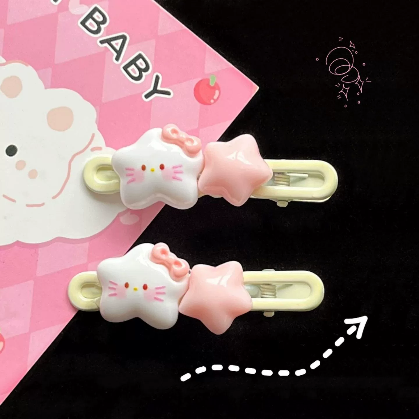 Hello Kitty, волнистая заколка для волос, шпильки для возлюбленной, аксессуар для волос, подарок на день рождения