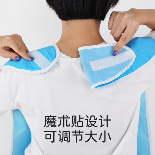 Elderly People's PVC Waterproof and Oil-Resistant Washable Side-Stick Adult Bib Apron Large Dining Bib
