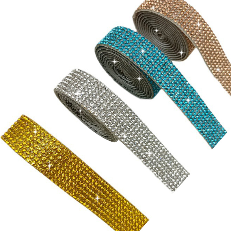 Transfronterizos venta caliente de vidrio cristal perforación autoadhesivo pegamento de agua pegada cinta de perforación DIY bolsa decoración cinta de perforación