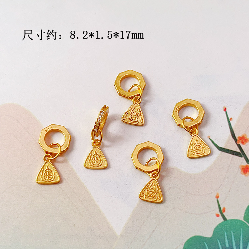 DIY Accessories S925 Silver Gold-Plated Small Drop Necklace Pendant Bracelet Charm Bead Spacer Loose Beads Jewelry Materials
