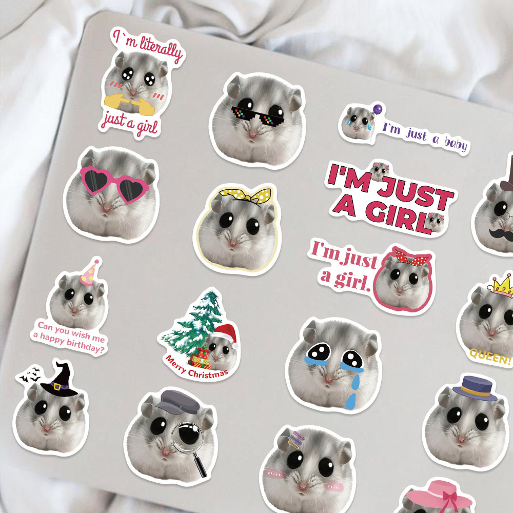 22g Weight Stickers Stationery Type 1 Set Quantity Learning Occasion PVC self-adhesive Material Hamster Pattern Cute Style 1 Set Hamster Learning PVC Self-adhesive Cute Stickers 2