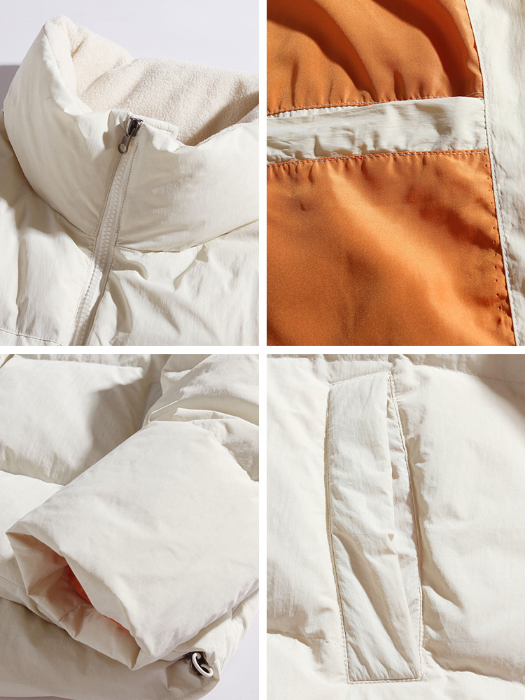 Se pueden abrir 90 chaqueta de plumón para hombre, mismo estilo, pareja de invierno, chaqueta de plumón de pato blanca cálida y gruesa holgada q