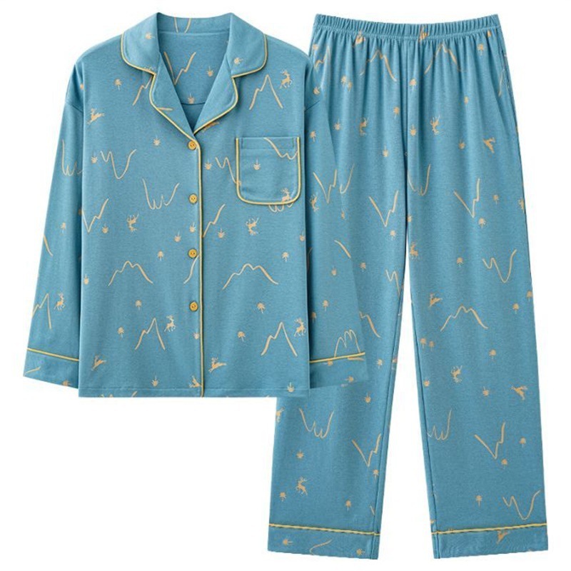 Pijama de mujer primavera y otoño rojo en línea manga larga simple se puede usar otoño y invierno 2024 nuevo conjunto de ropa para el hogar