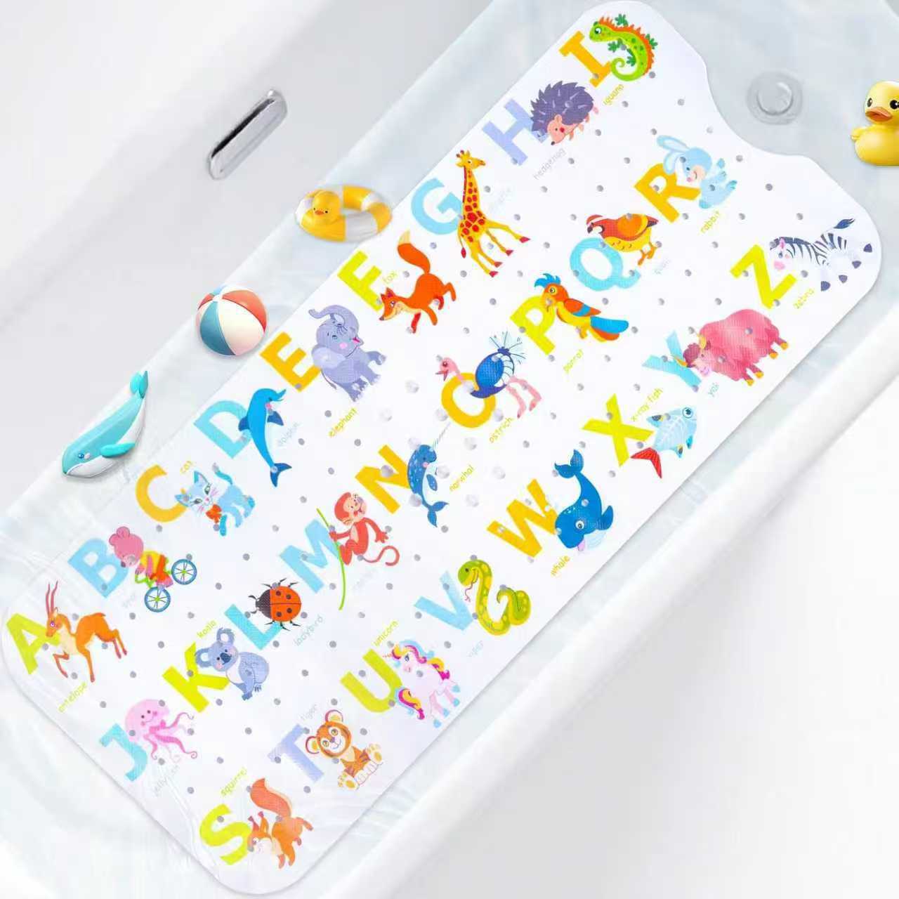 Alfombrilla antideslizante para baño con diseño de océano de dibujos animados para niños de Amazon, alfombrilla antideslizante para piscina, baño, alfombrilla antideslizante