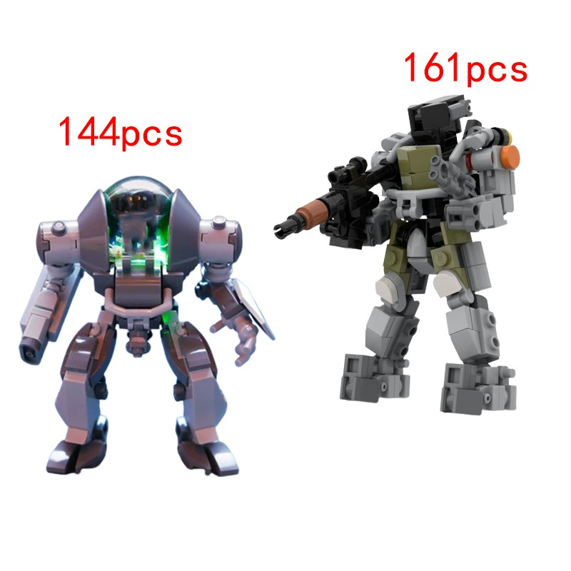 Роботизированная Меха кирпичная модель MOC-91099/MOC-94380 - набор частиц малого размера, 12.5x10x2 см, 0.081 кг, два цвета