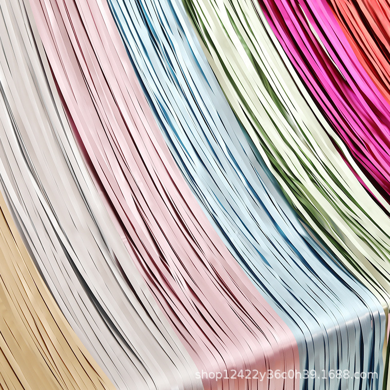 Matte Matte Rain Silk Curtain Door Curtain Birthday Decoration Wedding Arrangement Birthday Props Background Party Supplies Wholesale