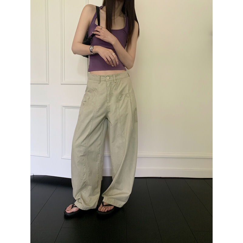 Gagd Lightweight Workwear/American Vintage Work Pants for Women 100% Cotton Loose Wide-Leg Curved Granny Jeans Gagd Lightweight Workwear/American Vintage Work Pants for Women 100% Cotton Loose Wide-Leg Curved Granny Jeans