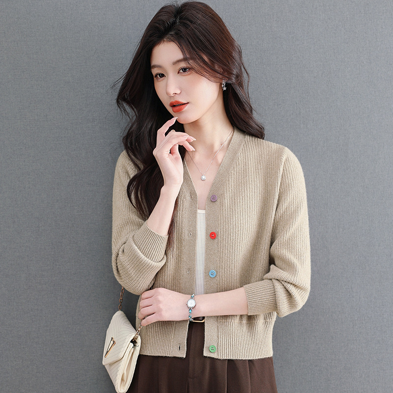 2026 New Spring Fashion Stylish Versatile Knit Cardigan Outerwear Korean Style Gentle Short Sweater Cardigan Jacket for Women