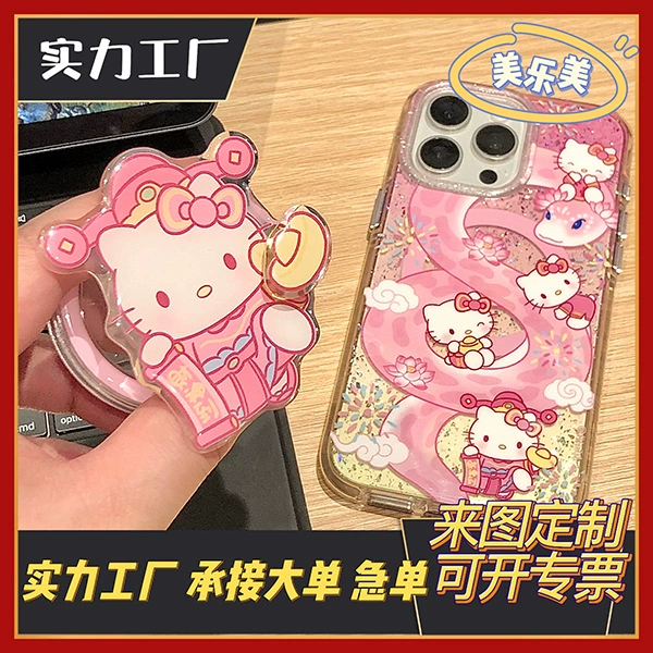 Индивидуальный аниме-мультяшный милый держатель для телефона с воздушной подушкой, акриловый клей, ленивый настольный или прикроватный аксессуар.