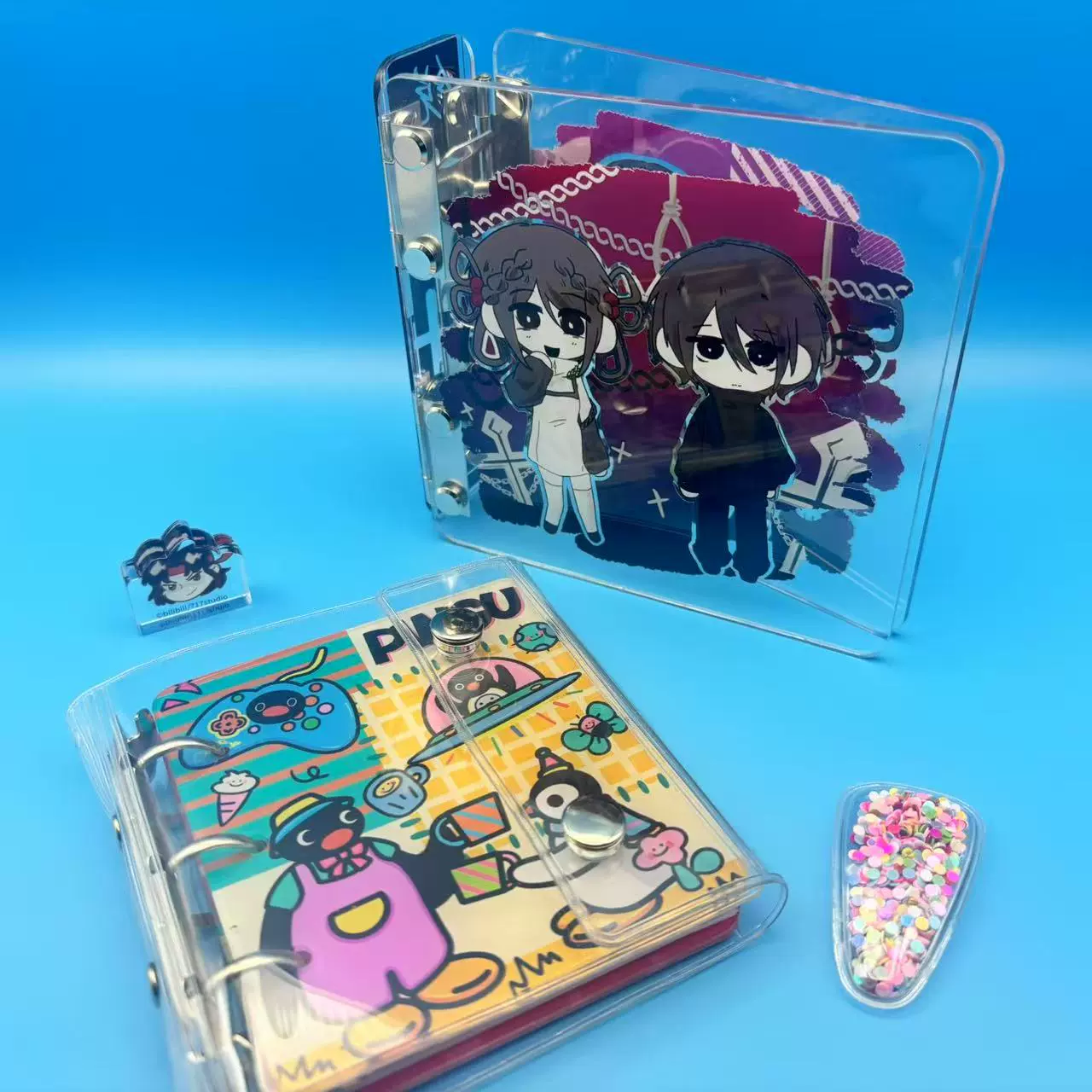 亚克力卡册一宫格A7 A8pvc套收藏可定制手工diy明星卡片收纳