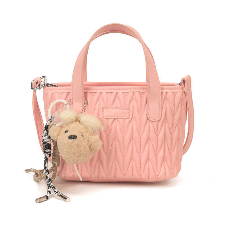 Coreano simple bolso de mano plegable de color sólido bordado de estilo extranjero bolso de hombro para hombres y mujeres nuevos accesorios para niños transfronterizos