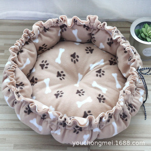 Pet Supplies Doghouse and Cathouse Manufacturer Medium and Large Dog Pumpkin Nest Dual-Purpose Bichon Teddy Cat Nest Paw Print Nest Wholesale