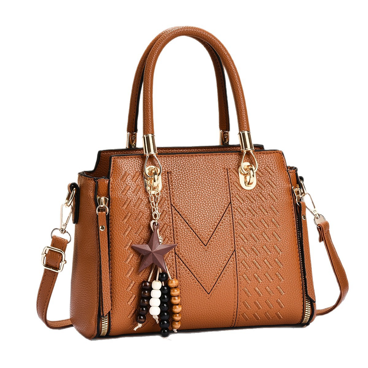 Bolsos de moda simple relieve decoración colgante bolso de hombro hermoso ocio diario mochila bolsas transfronterizas
