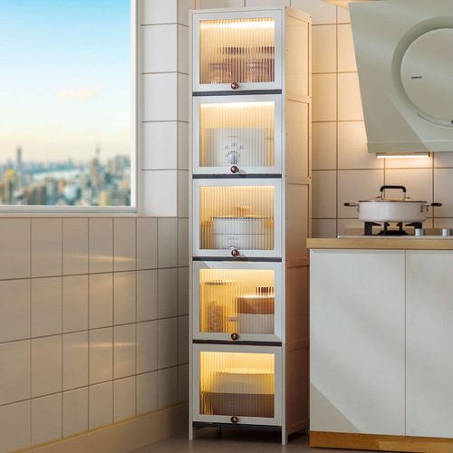 Dining cabinet, storage cabinet, kitchen shelf, gap storage cabinet, wine cabinet, tea narrow side cabinet, living room, modern and simple
