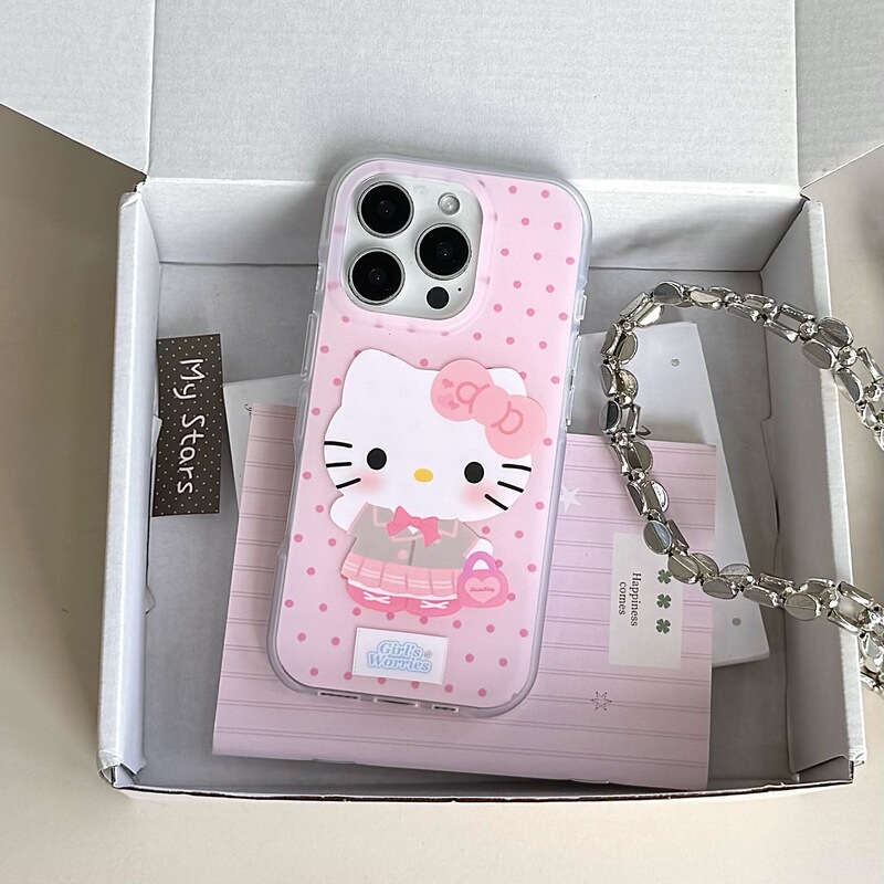 可爱豹纹kitty苹果17promax手机壳适用16promax双层磨砂15pro14pr|undefined