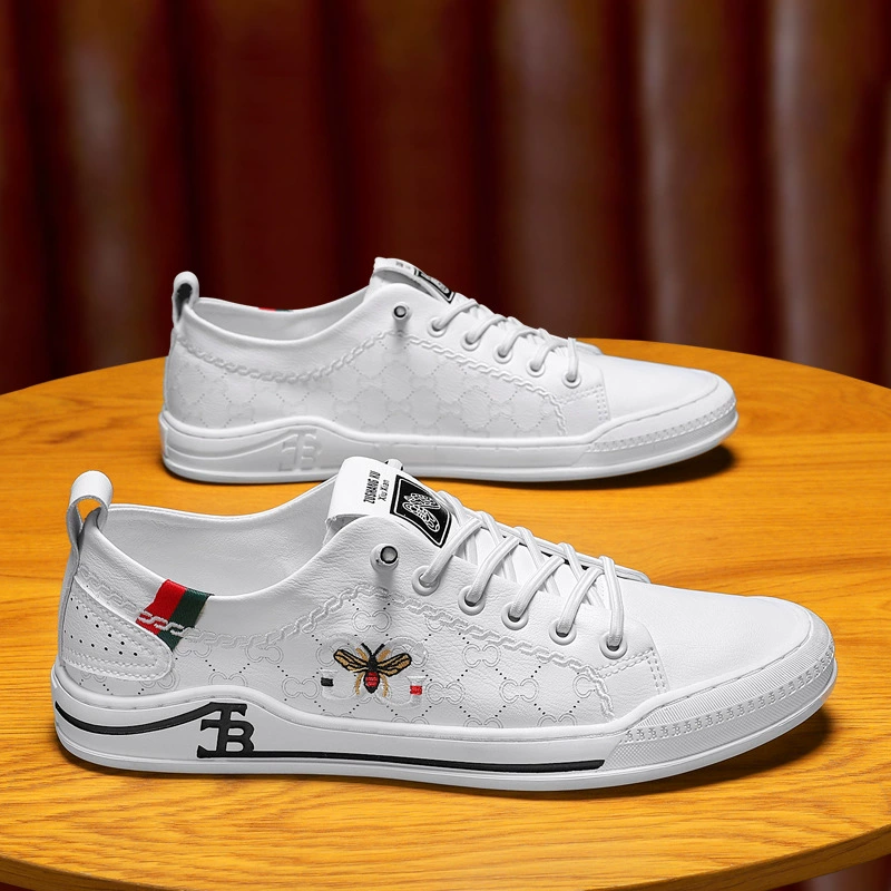 Summer footwear, breathable non-slip sneakers, universal white shoes for leisure, with embroidery, wholesale