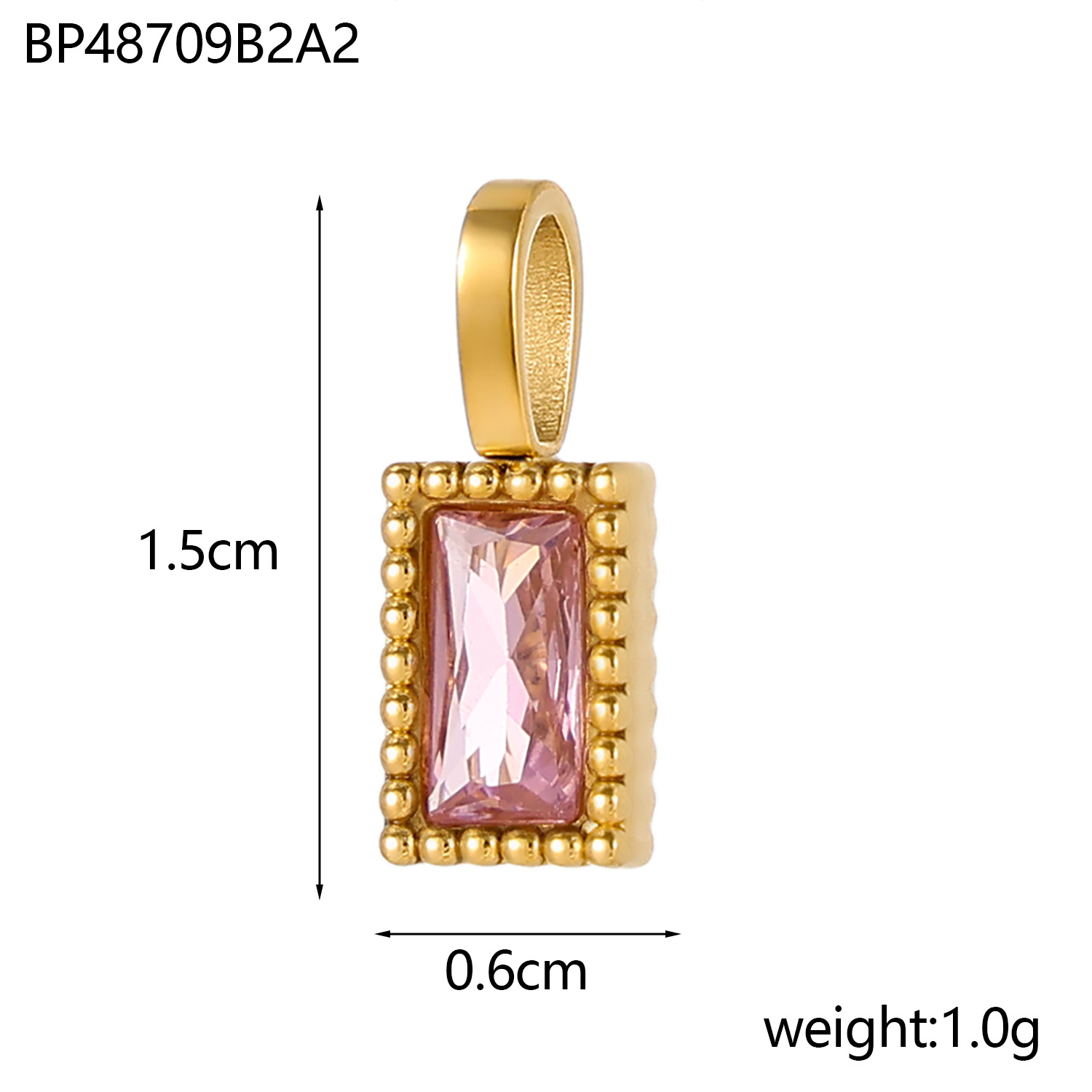 2g Weight Pendant Jewelry Making Type 6 * 15mm Jewelry Making Size Zircon Inlay Material DIY Jewelry Accessories Classification 1 Piece Quantity 304 Stainless Steel Material Rectangle Pattern Inlay Design Shiny Style 1 Piece 6 * 15mm 304 Stainless Steel Zircon Rectangle Pendant 3