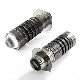 Cross-Border Hot Selling Led Motorcycle Headlight Fisheye Light Small Steel Cannon P15D H6 Yellow and White Two-Color Electric Car Headlight
