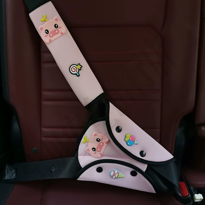 Seat belt shoulder pad Babies - pink-pig-suit