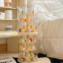 回転萌え粒展示ケースアクリル透明ブラインドケース収納展示棚食いしん坊置物手作り展示ケース