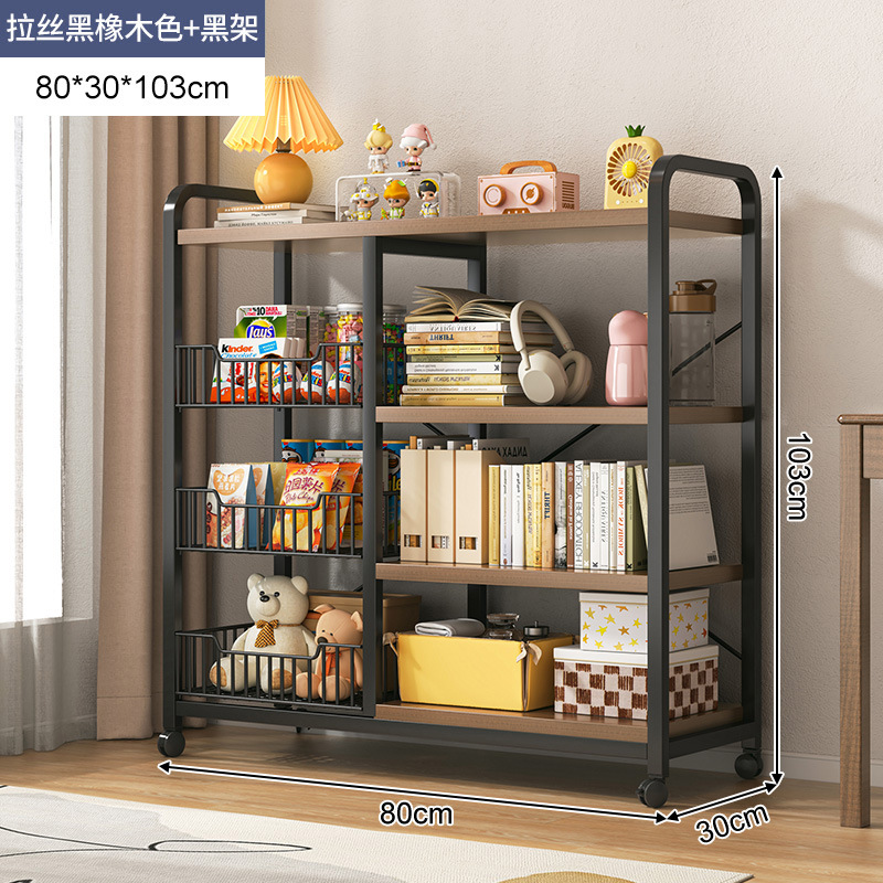 Estantería estante de piso gabinete de libros para niños escritorio en casa simple sala de estar de madera maciza Almacenamiento de libros de múltiples capas