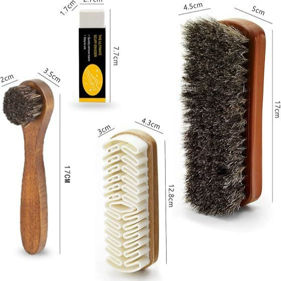 Щетка для волос конского волоса щетка из массивной древесины щетка для волос конская шерсть для обуви щетка для мытья замши для удаления пятен щетка для очистки через границу