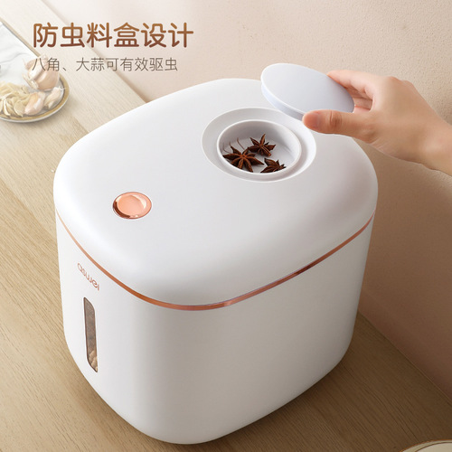 Household Rice Storage Bucket with Pest-Proof and Moisture-Proof Sealing, Kitchen Rice and Flour Storage Container, Food-Grade Rice Storage Box