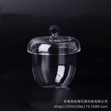 透明石英坩埚带盖石英坩埚平底石英槽石英培养皿实验室仪器加工