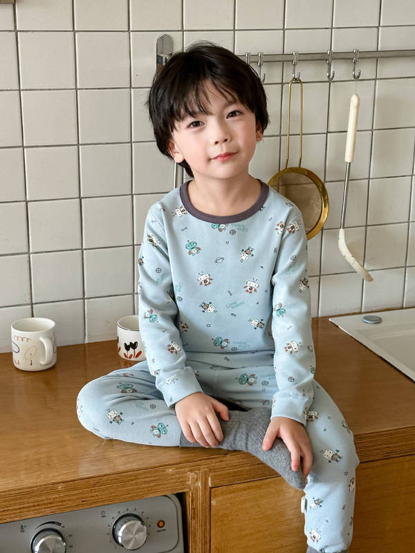 2025秋季新款男女童两件套A类秋衣中大童舒适童装拉架套装批发|undefined