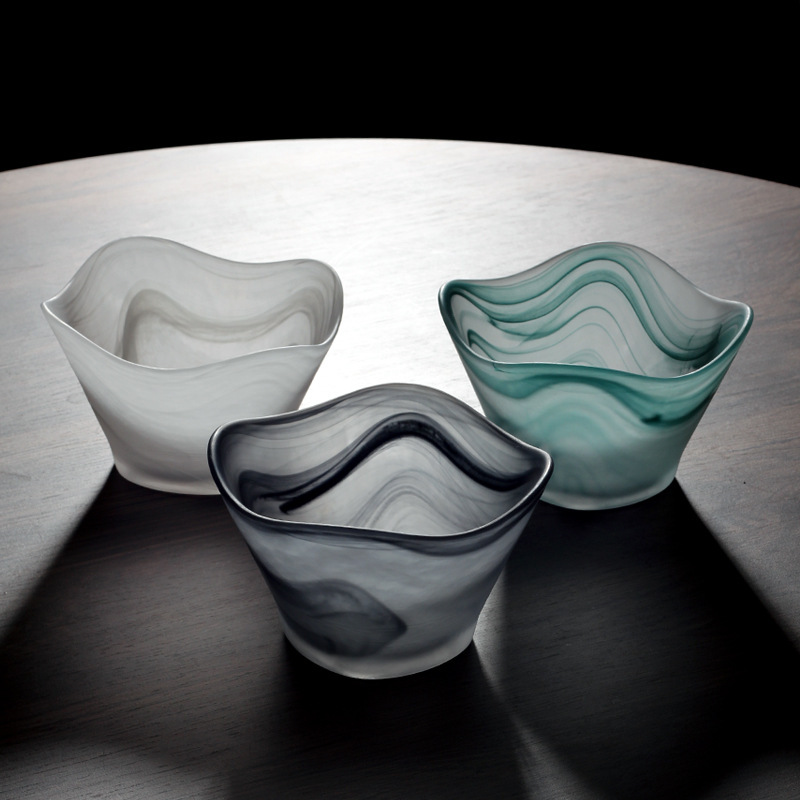 Light Luxury Glass Fruit Plate Dishes suit Cloud Plate High-grade Salah Bowl High-value Western Food Plate for Restaurant Light Luxury Glass Fruit Plate Dishes suit Cloud Plate High-grade Salah Bowl High-value Western Food Plate for Restaurant