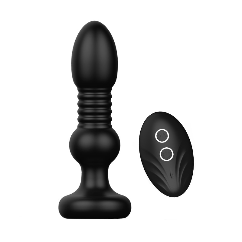 Melo retráctil anal enchufe inalámbrico control remoto masajeador eléctrico hombres y mujeres usan Dispositivo de masturbación vibración anal plug
