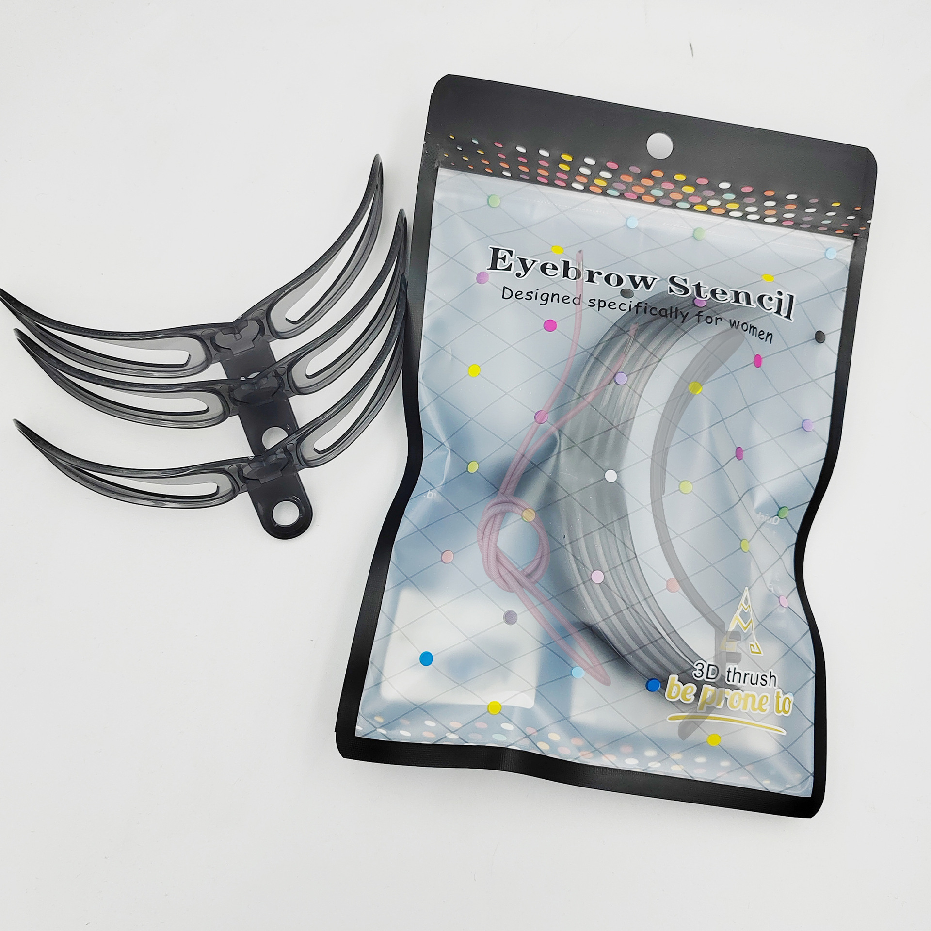 Herramienta de dibujo de cejas de tres generaciones Tarjeta de cejas de una palabra Tarjeta de dibujo de cejas tridimensional de mano Tarjeta de cejas dispositivo auxiliar de conformación de cejas