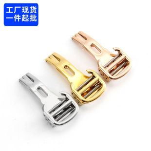 Suitable for Cartier blue balloon tank London strap 304 stainless steel ear folding butterfly buckle buckle