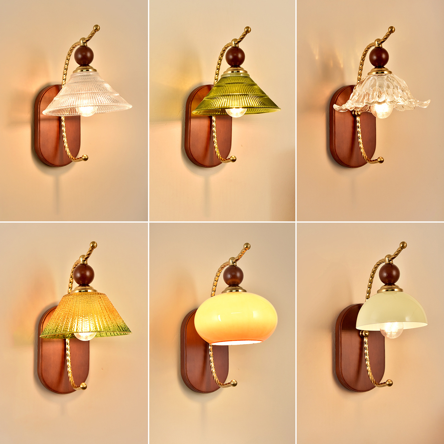 América retro ambiente de la sala de estar lujo ligero francés estilo medieval decoración de la cabecera de la cama de la cama LED lámpara de pared L271
