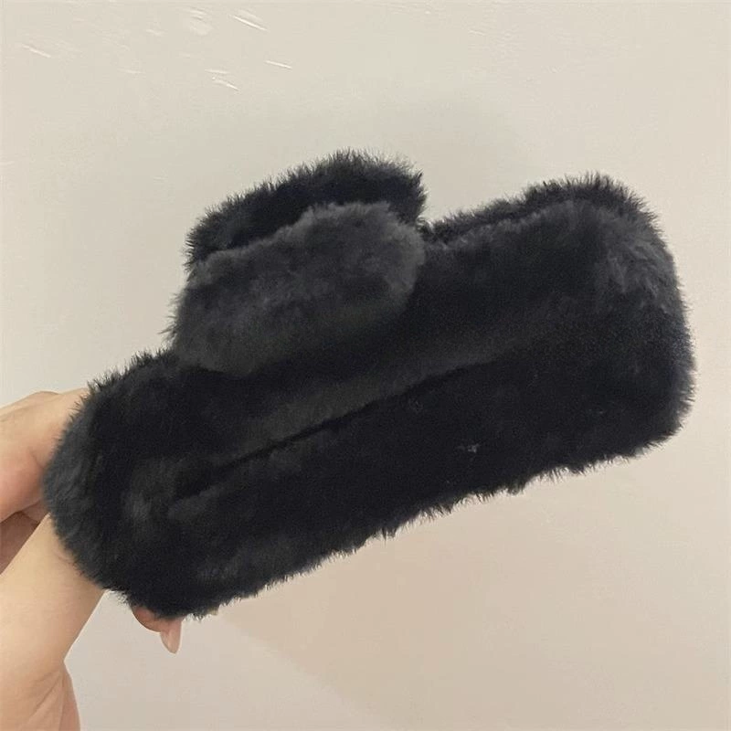 Плюшевая заколка-краб, корейский стиль, искусственный мех, длина 8–14 см